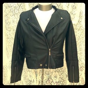 Jou Jou Black Faux Leather Jacket